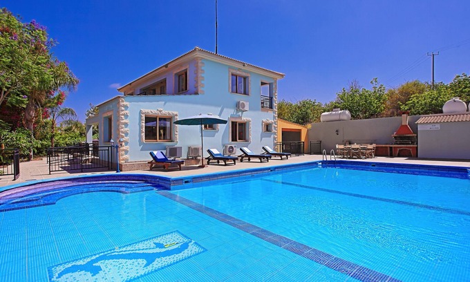 Ayia Marina Chrysochous Villa | Villa Marilena Sunset Dio - Secluded Villa with 14m x 7m Private Pool