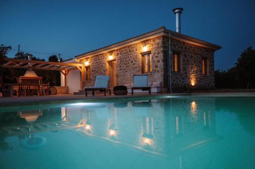 Loutsa Villa | Villa Nevas Private Stone House with Pool and Seaview PARGA