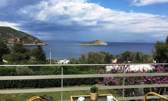Ormos Agiou Ioannou Villa | Villa Porto Superb Seaviews, Relax in Nature, Close to Beach Athens & Airport