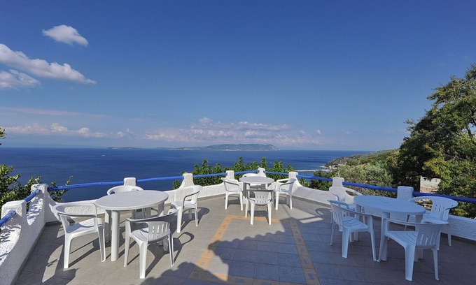 Xanthi Region Villa | Villa VIOLA+JASMINE. Panoramic pool. Sea access. Privileged view of the Egean.