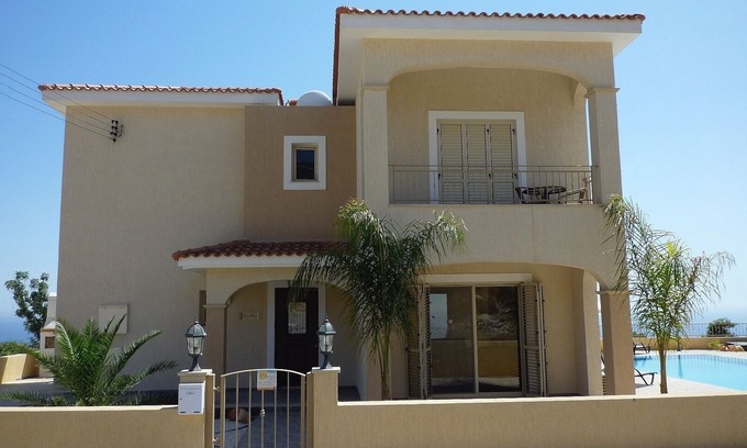 Peyia Town Villa | Villa with Large Private Pool and Sea/Hill Views