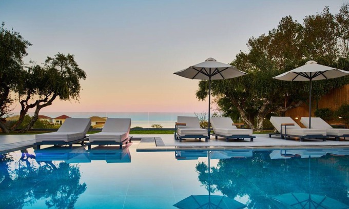 Drosia Villa | Villa with pool and sea view at 250 m from beach