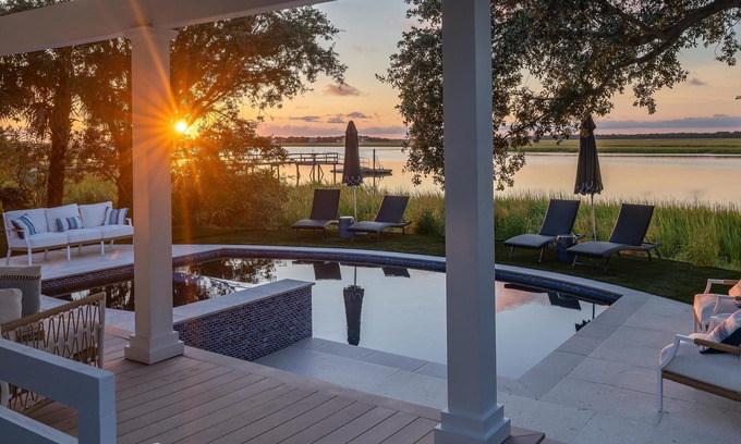 Folly Beach House | VRBO 2025 Rental of the Year | Folly Riverfront Retreat w/Dock & Pool