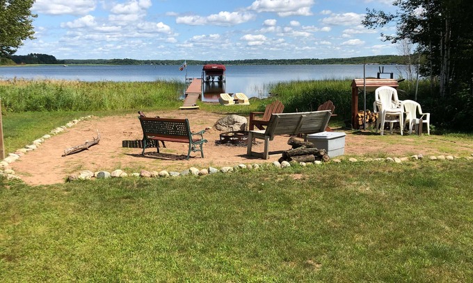 Shell Lake House | Waterfront Cabin With Sand Beach On Pristine Shell Lake