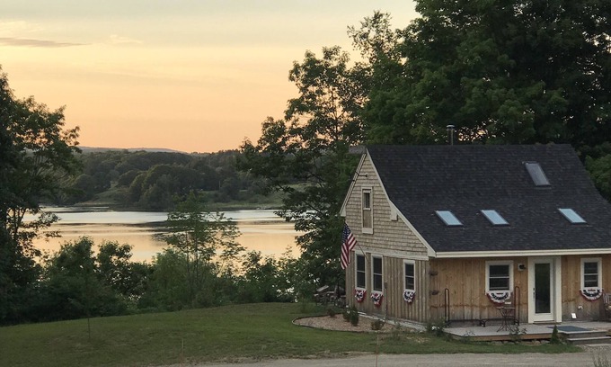 Belfast Cottage | Waterfront cottage with deep water dock, ocean front.