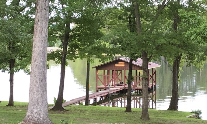 Cedar Bluff House | Waterfront with private boat ramp and dock for Fishermen and Families