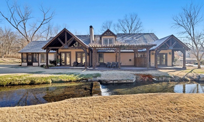 Springdale House | Whispering Brook-Outdoor oasis w/stream-Sleeps 16