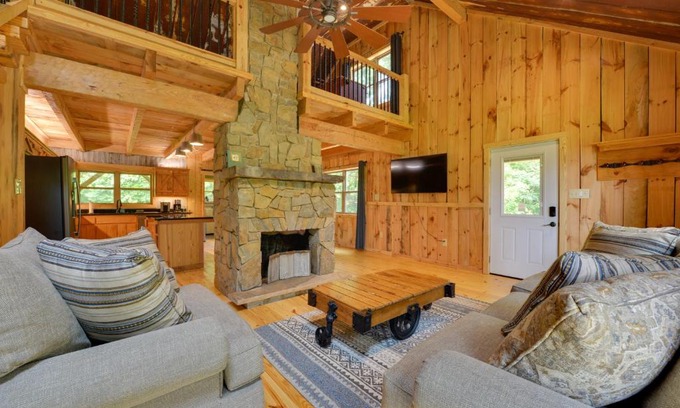 Olin House | Wine Country Cottage with Fire Pit in Olin!
