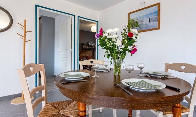 Saint-Germain-sur-Ay House | Wonderful private villa for 4 guests with TV, terrace and pets allowed