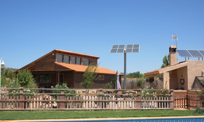 Villanueva de la Fuente Cottage | Wooden cottage for up to 12 people with pool