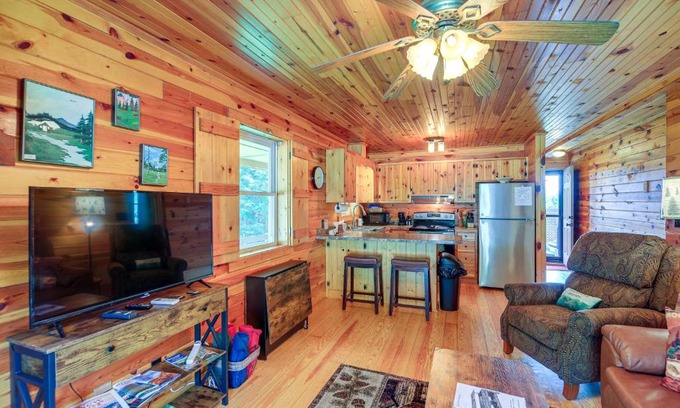 Sparta House | Wraparound Deck and Hot Tub Blue Ridge Mtn Cabin