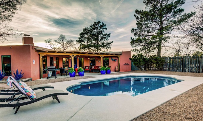 Mesilla Park House | Year Around Heated Pool, Mountain Views, Pets Ok