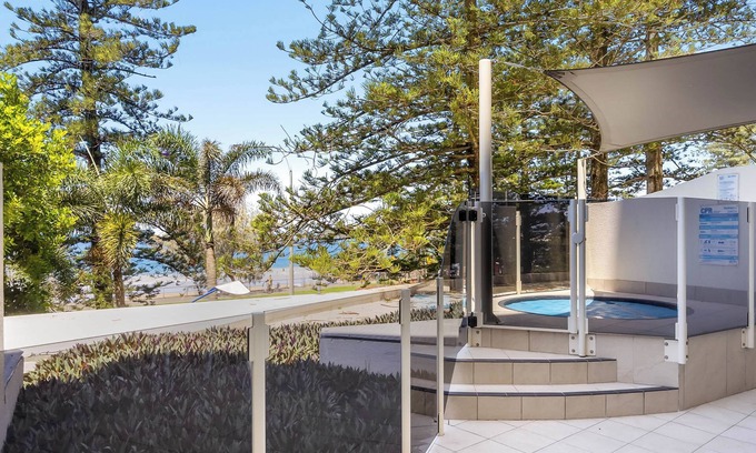 Mooloolaba Apartment | ZANZ205- Exclusive Outdoor Spa with Ocean Glimpses