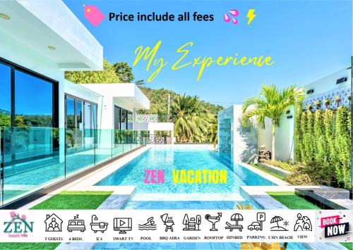 Rawai Villa | Zen Luxury Villa Phuket 4BR-3BA, Mineral immersion pool, dedicated children's zone, Smart tech, Spacious rooftop, commanding mountain views