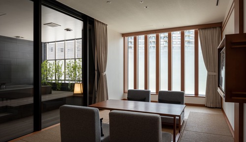 Hilside Twin Room With Tatami and semi-open-air-bath, Non Smoking