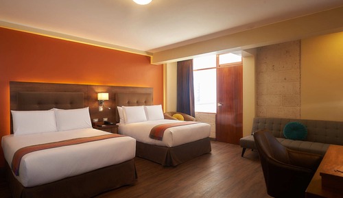 Deluxe Room, 2 Double Beds, Balcony, City View