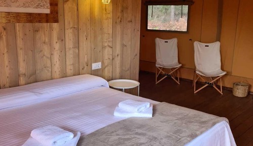 Deluxe Tent, 1 King Bed, Private Bathroom, Mountain View