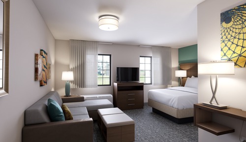 Studio Suite, 1 King Bed, Mobility Accessible, Kitchen (Mobility, Roll-In Shower)