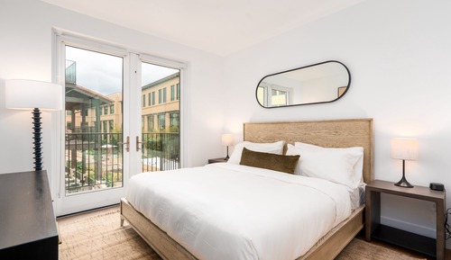 Caltrain-Facing, Two-Bedroom Apartment