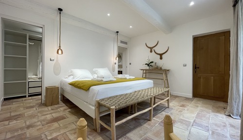 Romantic Double Room, 1 King Bed, Pool Access, Garden View