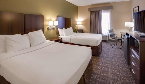 Standard Room, 2 Queen Beds, Non Smoking, Refrigerator & Microwave