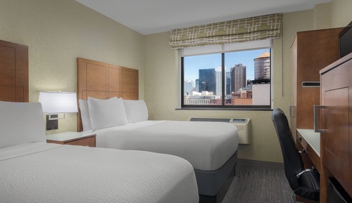 Standard Room, 2 Double Beds, City View