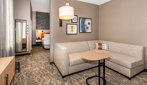 Suite, 1 King Bed with Sofa bed (Hearing Accessible)