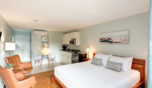 Classic Studio, 1 King Bed, Kitchenette, Courtyard Area