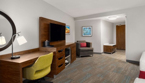 Room, Multiple Beds, Refrigerator & Microwave
