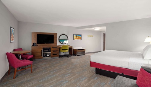 Room, 1 King Bed with Sofa bed, Refrigerator & Microwave, View