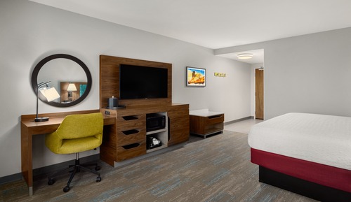 Room, 1 King Bed with Sofa bed, Refrigerator & Microwave