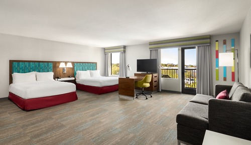 Suite, 2 Queen Beds, Accessible (Roll-In Shower)
