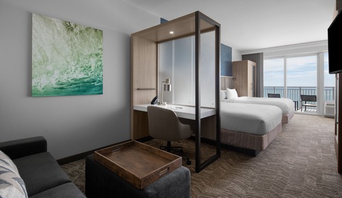 Studio Suite, Multiple Beds, Balcony, Oceanfront (Mobility Accessible, Roll-In Shower)