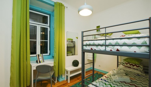 Classic Twin Room  with bunk bed and  shared toilet 
