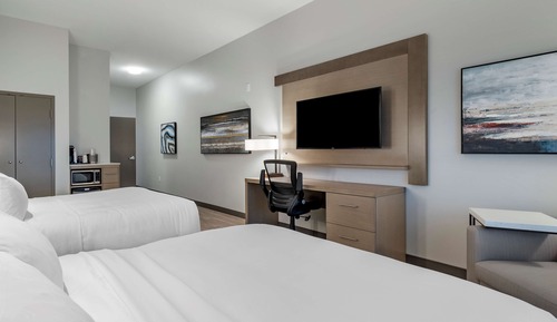 Standard Room, 2 Queen Beds, Non Smoking, Refrigerator & Microwave
