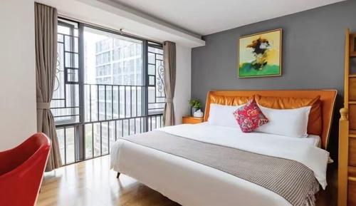 619[Deluxe City View] 4 bedrooms and 2 living rooms duplex mahjong suite /can accommodate 8-9 people