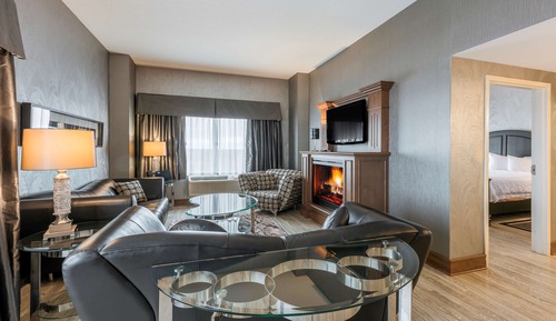 Suite with King Bed & Living Room