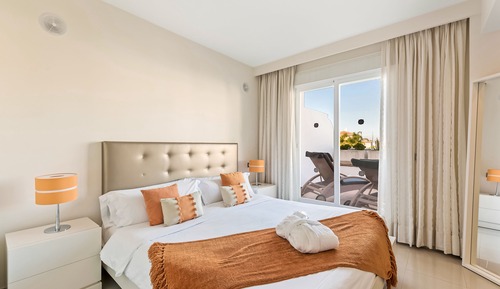 Apartamento, 2 habitaciones con sofá cama, terraza o jardín