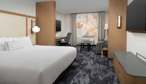 Suite, 1 King Bed with Sofa bed (Hearing Accessible)