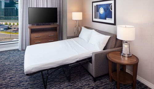 One Bedroom Water View Suite, 1 King Bed, Mobility Accessible (Roll-In)