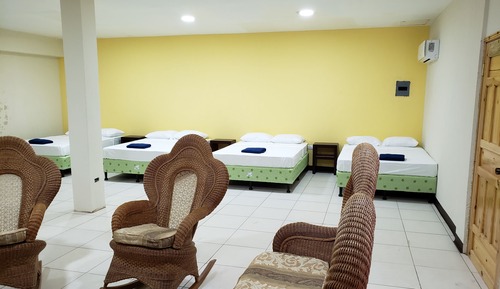 Basic Quadruple Room, Multiple Beds, Private Bathroom, Courtyard Area