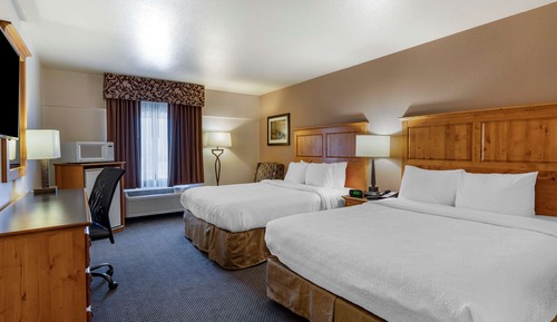 Standard Room, 2 Queen Beds, Non Smoking, Refrigerator & Microwave