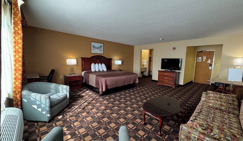 King Bed with sofa bed and kitchenette
