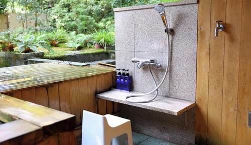 With open-air bath, Standard Japanese-style room with bed, 8 Tatami+Living Room (50SQM),Non-Smoking