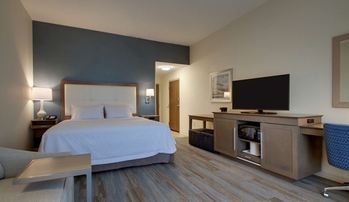 Room, 1 King Bed with Sofa bed, Refrigerator & Microwave