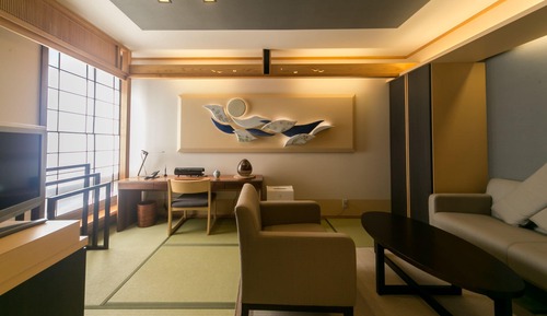 Japanese Modern Room with Private Hot Springs, "Theme: MOONLIT NIGHT," Non Smoking 37 ㎡【4F】