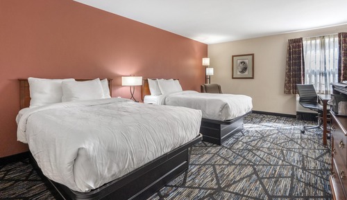 Standard Room, 2 Double Beds, Non Smoking, Refrigerator & Microwave