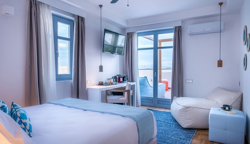 Junior Double Room, Pool Access, Sea View (Private Terrace)