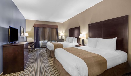 Standard Room, 2 Queen Beds, Non Smoking, Refrigerator & Microwave