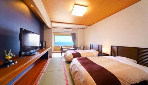 Twin Room(Japanese Western Room) with Open Air Bath
